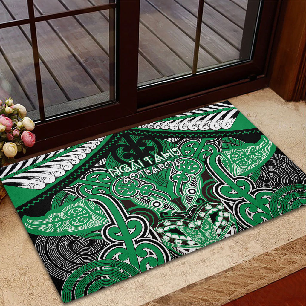 Aotearoa Iwi Ngai Tahu Rubber Doormat Maori Kowhaiwhai Pattern
