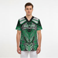 Aotearoa Iwi Ngai Tahu Personalised Scrub Top Maori Kowhaiwhai Pattern
