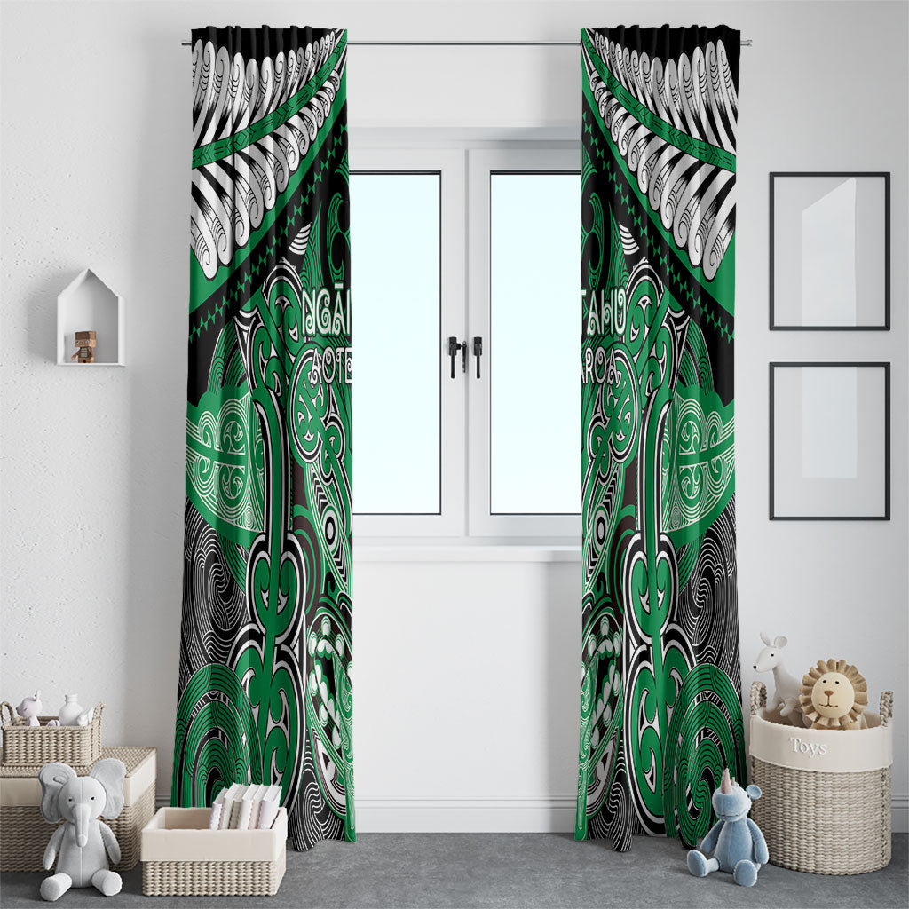 Aotearoa Iwi Ngai Tahu Window Curtain Maori Kowhaiwhai Pattern