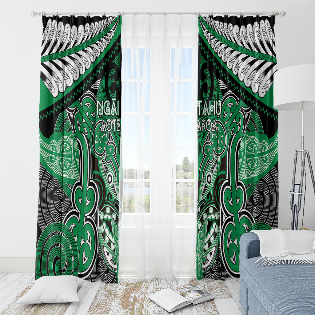 Aotearoa Iwi Ngai Tahu Window Curtain Maori Kowhaiwhai Pattern