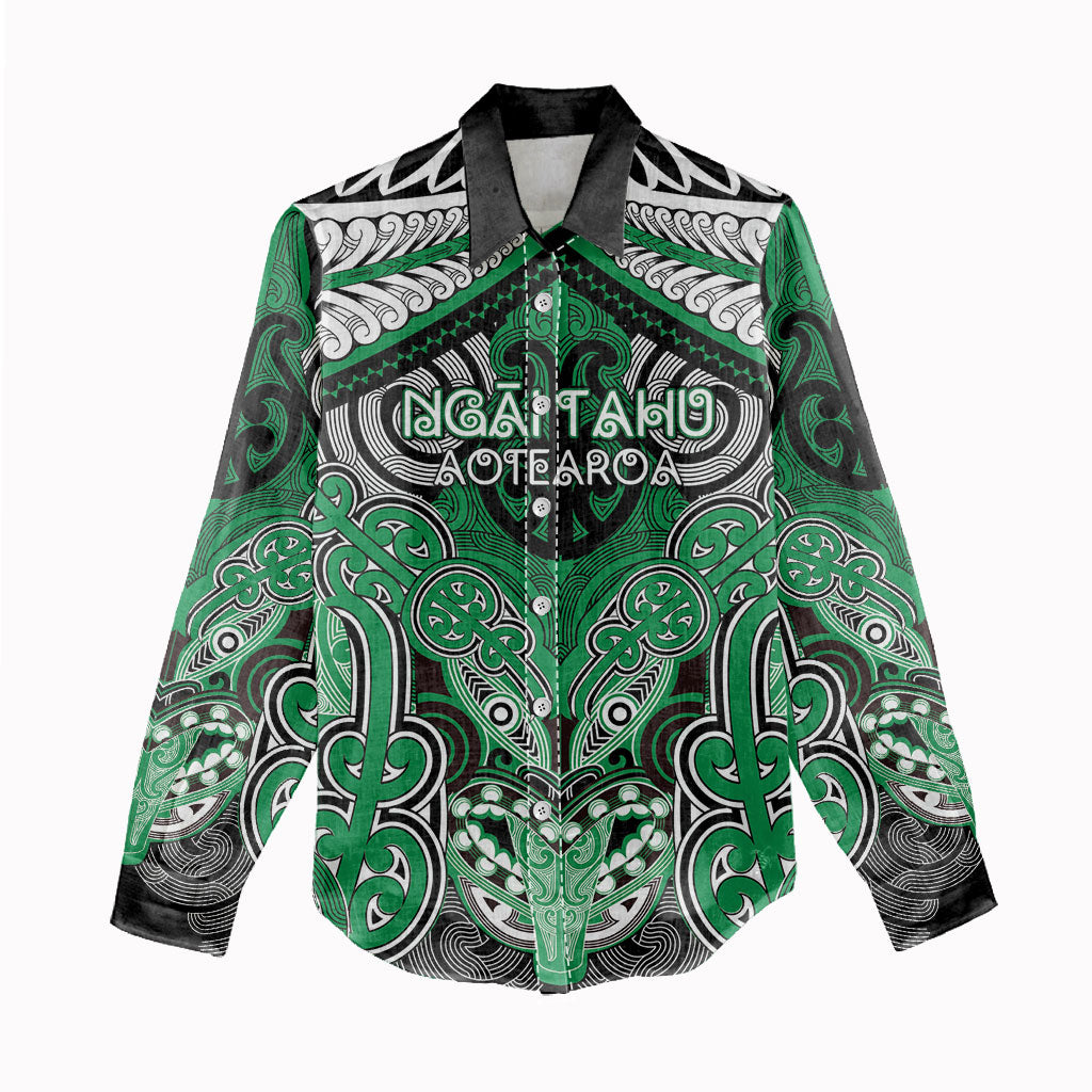 Aotearoa Iwi Ngai Tahu Personalised Women Casual Shirt Maori Kowhaiwhai Pattern