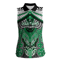 Aotearoa Iwi Ngai Tahu Personalised Women Sleeveless Polo Shirt Maori Kowhaiwhai Pattern