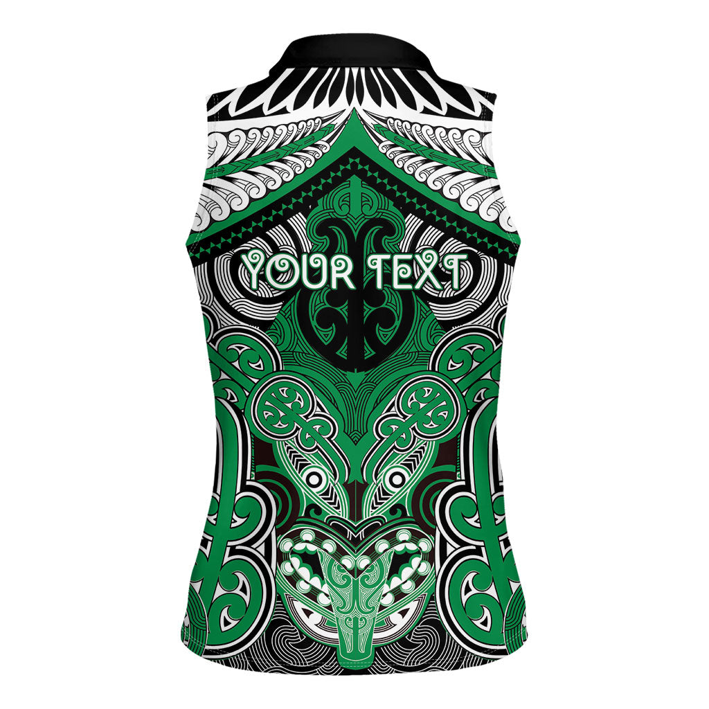 Aotearoa Iwi Ngai Tahu Personalised Women Sleeveless Polo Shirt Maori Kowhaiwhai Pattern