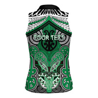Aotearoa Iwi Ngai Tahu Personalised Women Sleeveless Polo Shirt Maori Kowhaiwhai Pattern