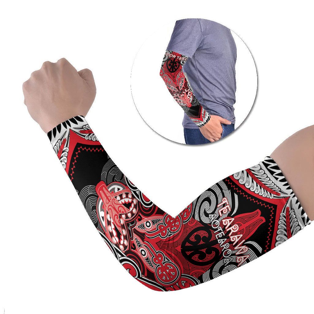 Aotearoa Iwi Te Arawa Personalised Arm Sleeves Maori Kowhaiwhai Pattern