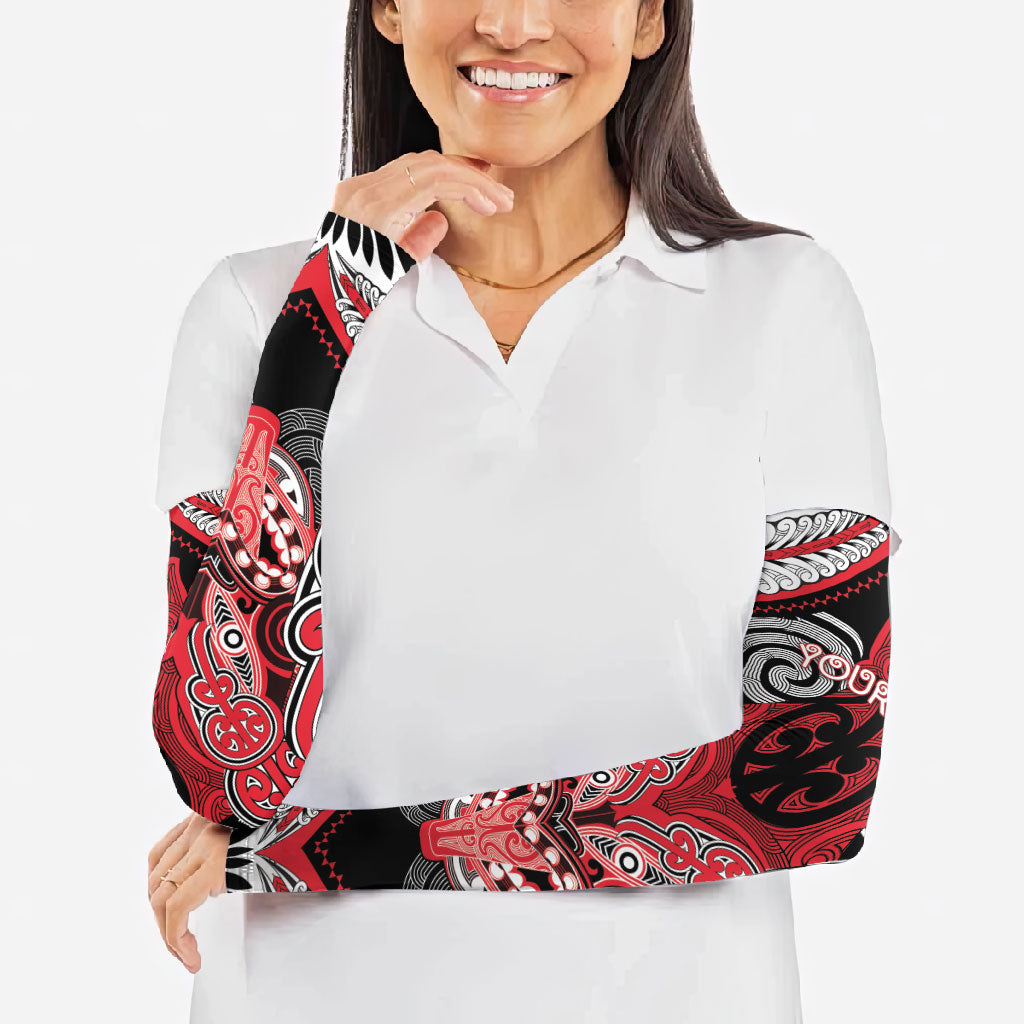 Aotearoa Iwi Te Arawa Personalised Arm Sleeves Maori Kowhaiwhai Pattern