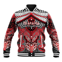 Aotearoa Iwi Te Arawa Personalised Baseball Jacket Maori Kowhaiwhai Pattern
