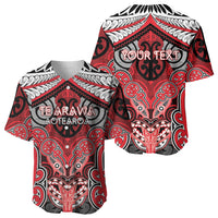 Aotearoa Iwi Te Arawa Personalised Baseball Jersey Maori Kowhaiwhai Pattern