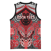 Aotearoa Iwi Te Arawa Personalised Basketball Jersey Maori Kowhaiwhai Pattern
