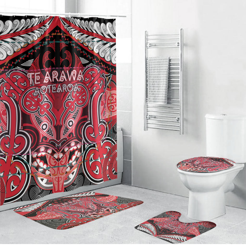 Aotearoa Iwi Te Arawa Bathroom Set Maori Kowhaiwhai Pattern