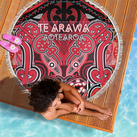 Aotearoa Iwi Te Arawa Beach Blanket Maori Kowhaiwhai Pattern