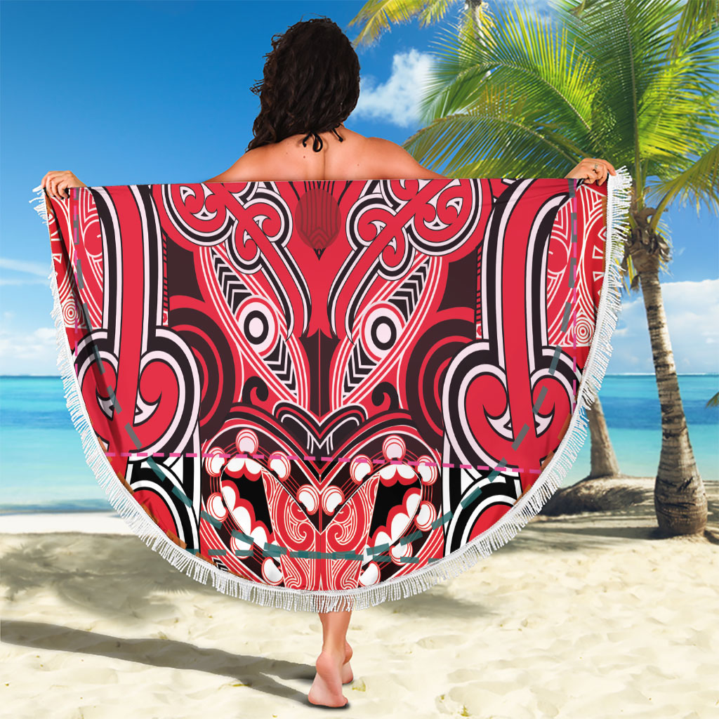 Aotearoa Iwi Te Arawa Beach Blanket Maori Kowhaiwhai Pattern