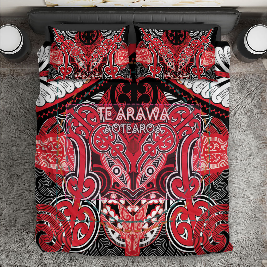 Aotearoa Iwi Te Arawa Bedding Set Maori Kowhaiwhai Pattern