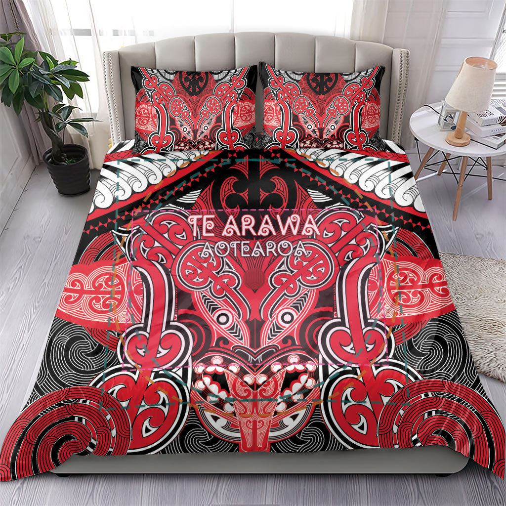 Aotearoa Iwi Te Arawa Bedding Set Maori Kowhaiwhai Pattern