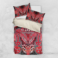 Aotearoa Iwi Te Arawa Bedding Set Maori Kowhaiwhai Pattern