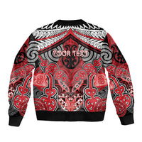 Aotearoa Iwi Te Arawa Personalised Bomber Jacket Maori Kowhaiwhai Pattern