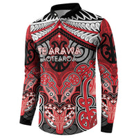Aotearoa Iwi Te Arawa Personalised Button Sweatshirt Maori Kowhaiwhai Pattern
