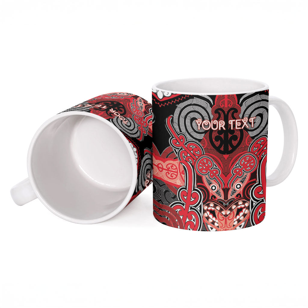 Aotearoa Iwi Te Arawa Personalised Ceramic Mug Maori Kowhaiwhai Pattern