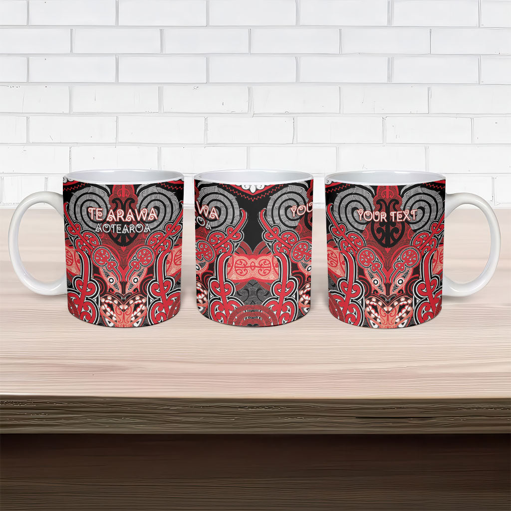 Aotearoa Iwi Te Arawa Personalised Ceramic Mug Maori Kowhaiwhai Pattern