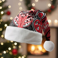 Aotearoa Iwi Te Arawa Personalised Christmas Santa Hat Maori Kowhaiwhai Pattern