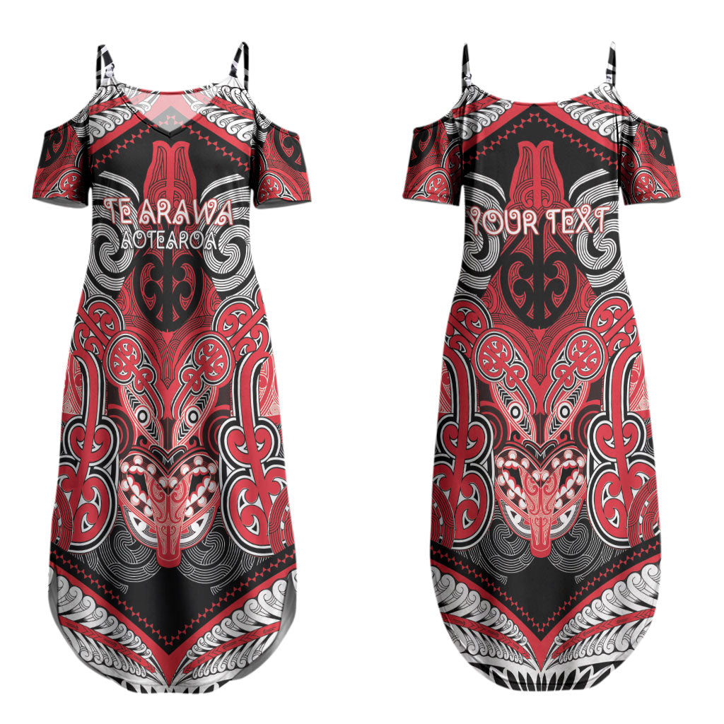 Aotearoa Iwi Te Arawa Personalised Couples Matching Summer Maxi Dress and Long Sleeve Button Shirt Maori Kowhaiwhai Pattern