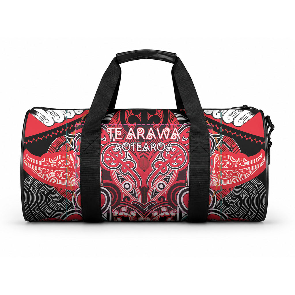 Aotearoa Iwi Te Arawa Duffle Bag Maori Kowhaiwhai Pattern