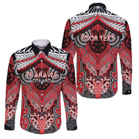 Aotearoa Iwi Te Arawa Personalised Family Matching Long Sleeve Bodycon Dress and Hawaiian Shirt Maori Kowhaiwhai Pattern