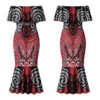 Aotearoa Iwi Te Arawa Personalised Family Matching Mermaid Dress and Hawaiian Shirt Maori Kowhaiwhai Pattern