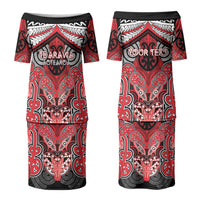 Aotearoa Iwi Te Arawa Personalised Family Matching Puletasi and Hawaiian Shirt Maori Kowhaiwhai Pattern