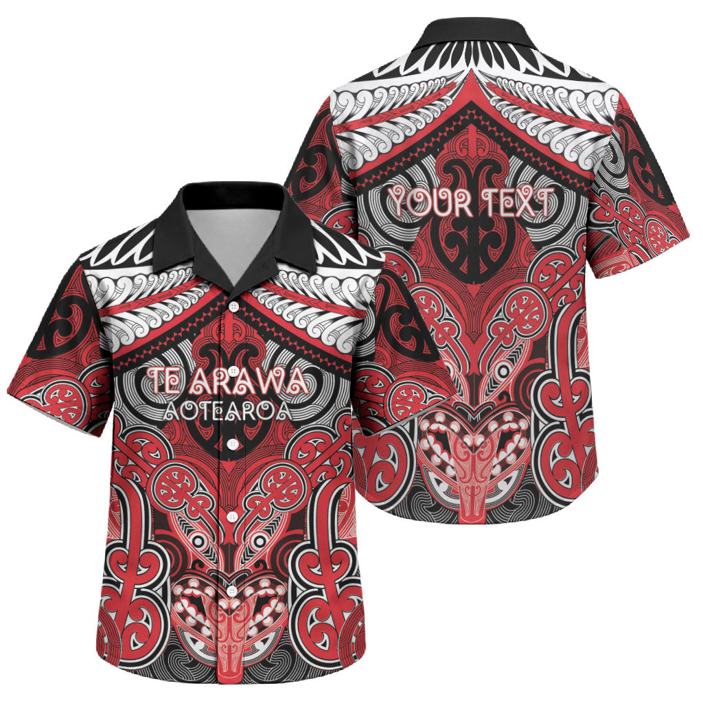 Aotearoa Iwi Te Arawa Personalised Family Matching Short Sleeve Bodycon Dress and Hawaiian Shirt Maori Kowhaiwhai Pattern