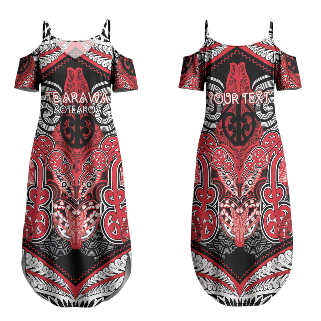 Aotearoa Iwi Te Arawa Personalised Family Matching Summer Maxi Dress and Hawaiian Shirt Maori Kowhaiwhai Pattern