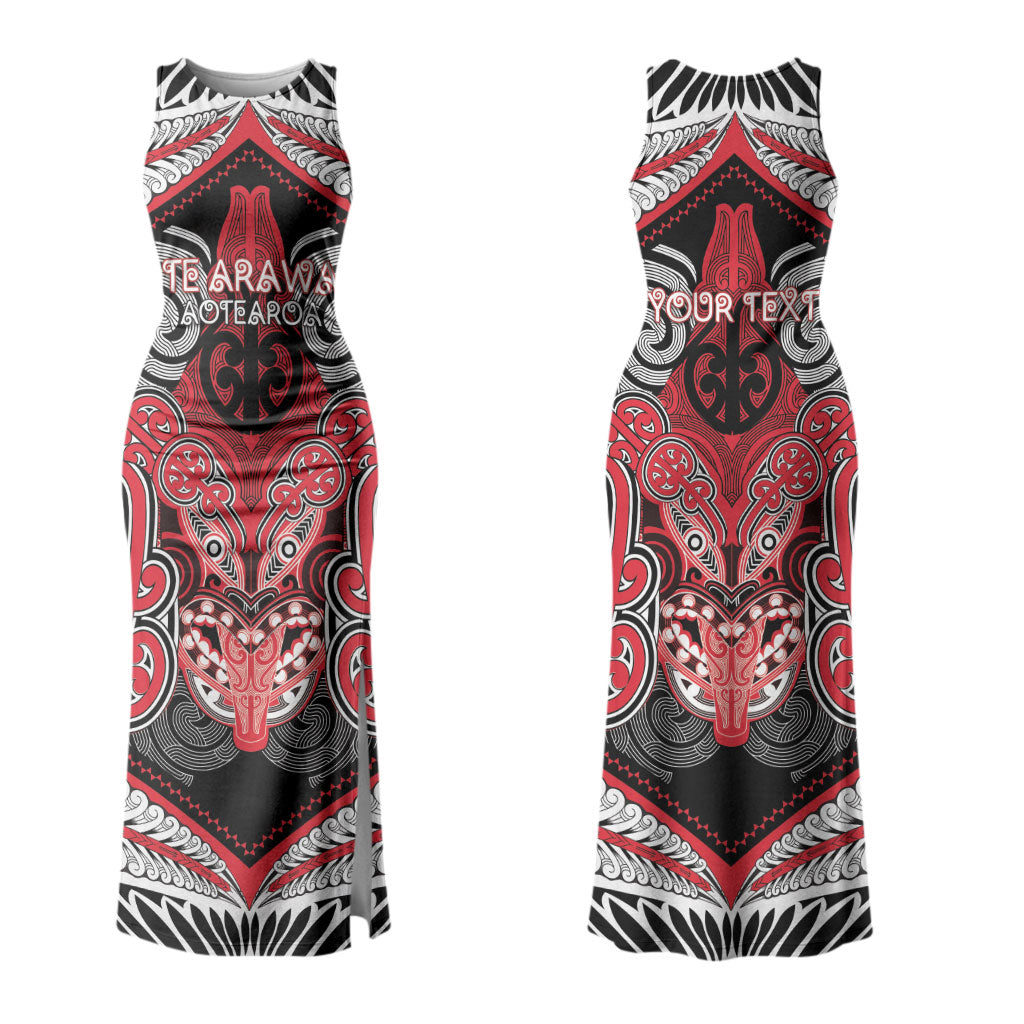 Aotearoa Iwi Te Arawa Personalised Family Matching Tank Maxi Dress and Hawaiian Shirt Maori Kowhaiwhai Pattern