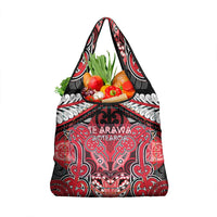Aotearoa Iwi Te Arawa Grocery Bag Maori Kowhaiwhai Pattern