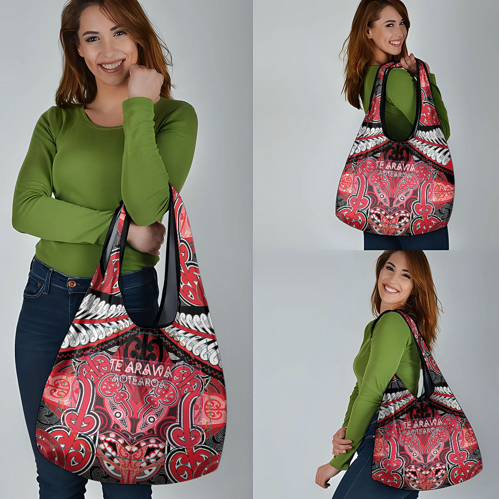 Aotearoa Iwi Te Arawa Grocery Bag Maori Kowhaiwhai Pattern