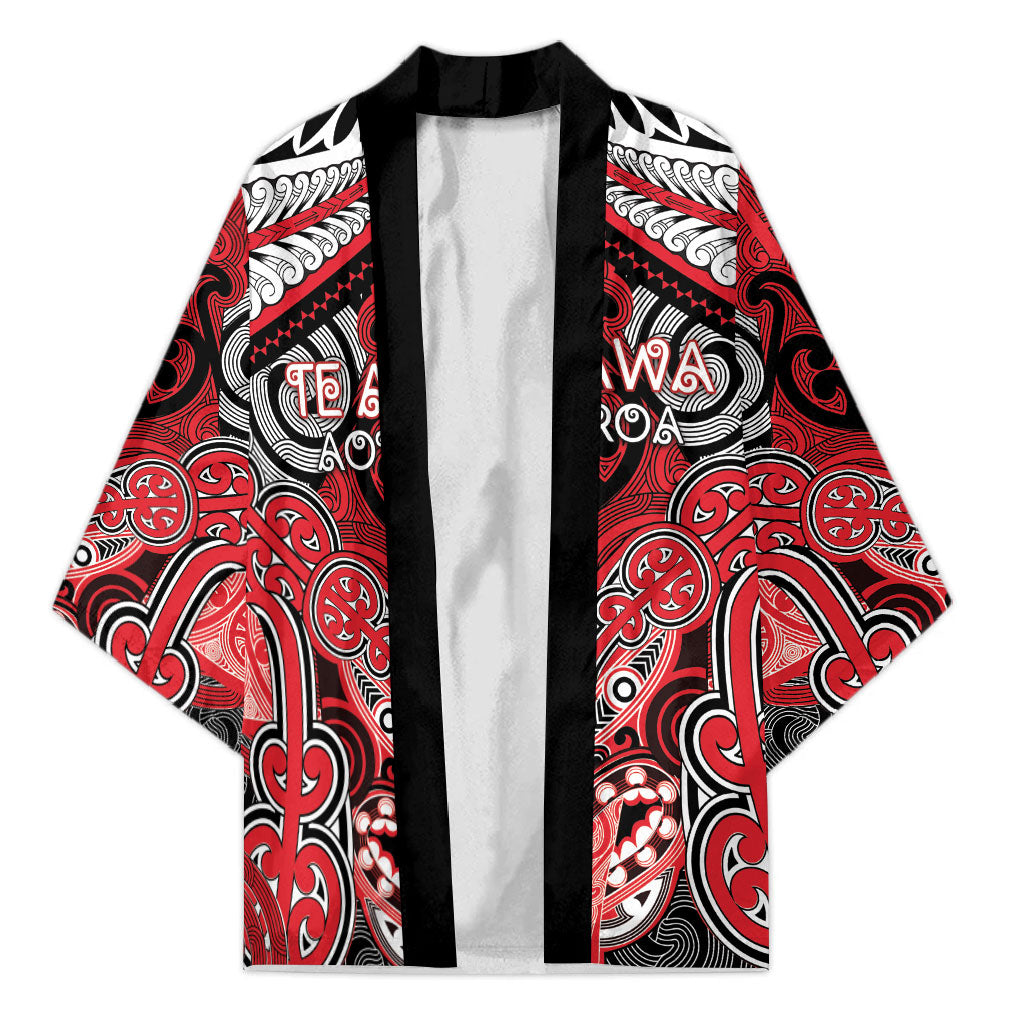 Aotearoa Iwi Te Arawa Personalised Kimono Maori Kowhaiwhai Pattern