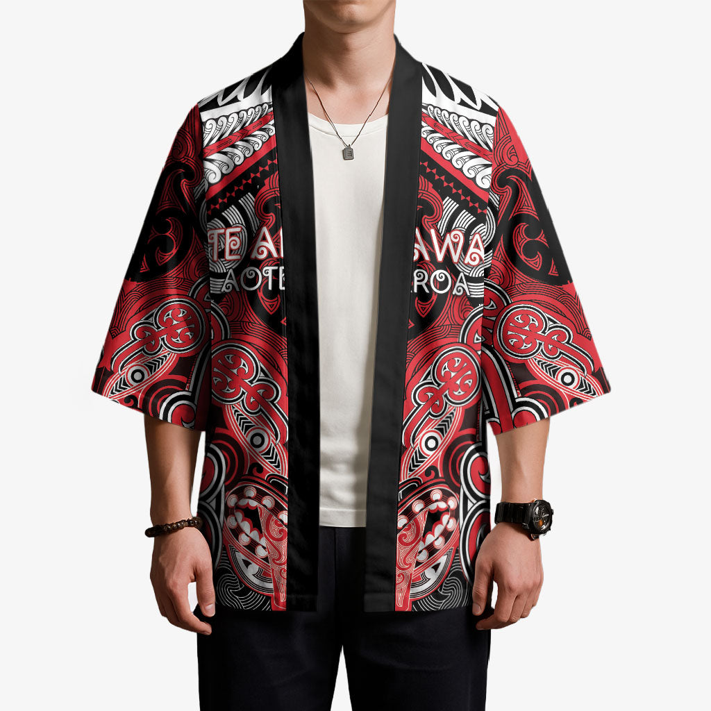 Aotearoa Iwi Te Arawa Personalised Kimono Maori Kowhaiwhai Pattern