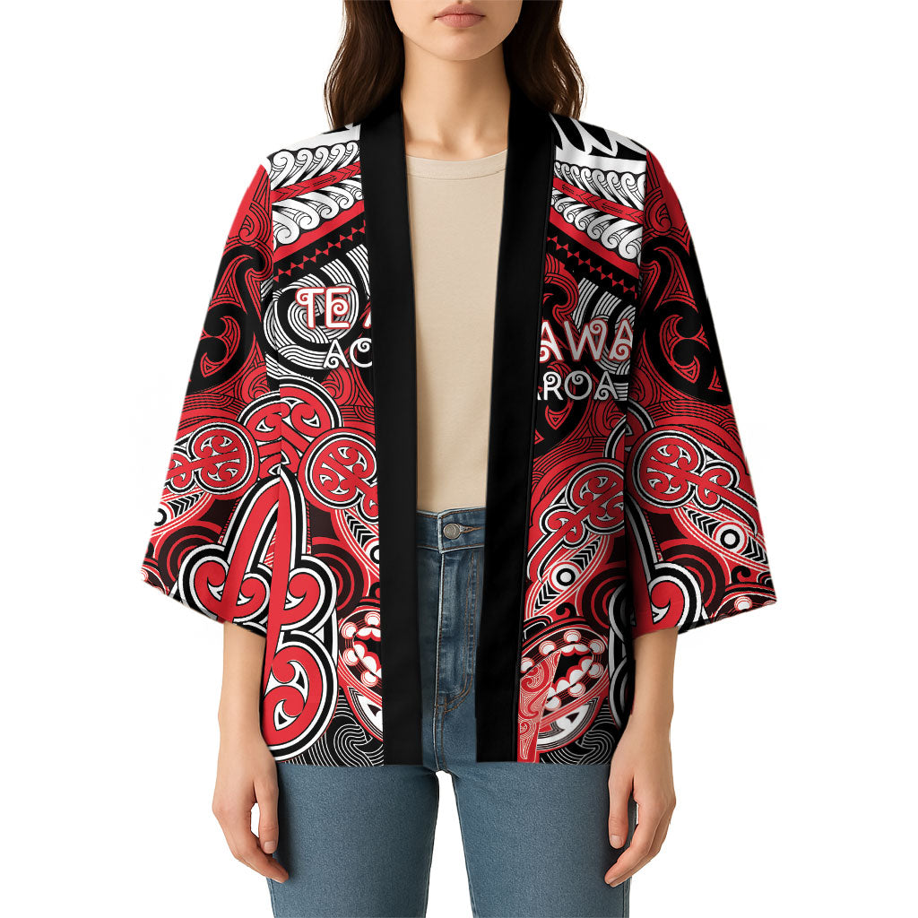 Aotearoa Iwi Te Arawa Personalised Kimono Maori Kowhaiwhai Pattern