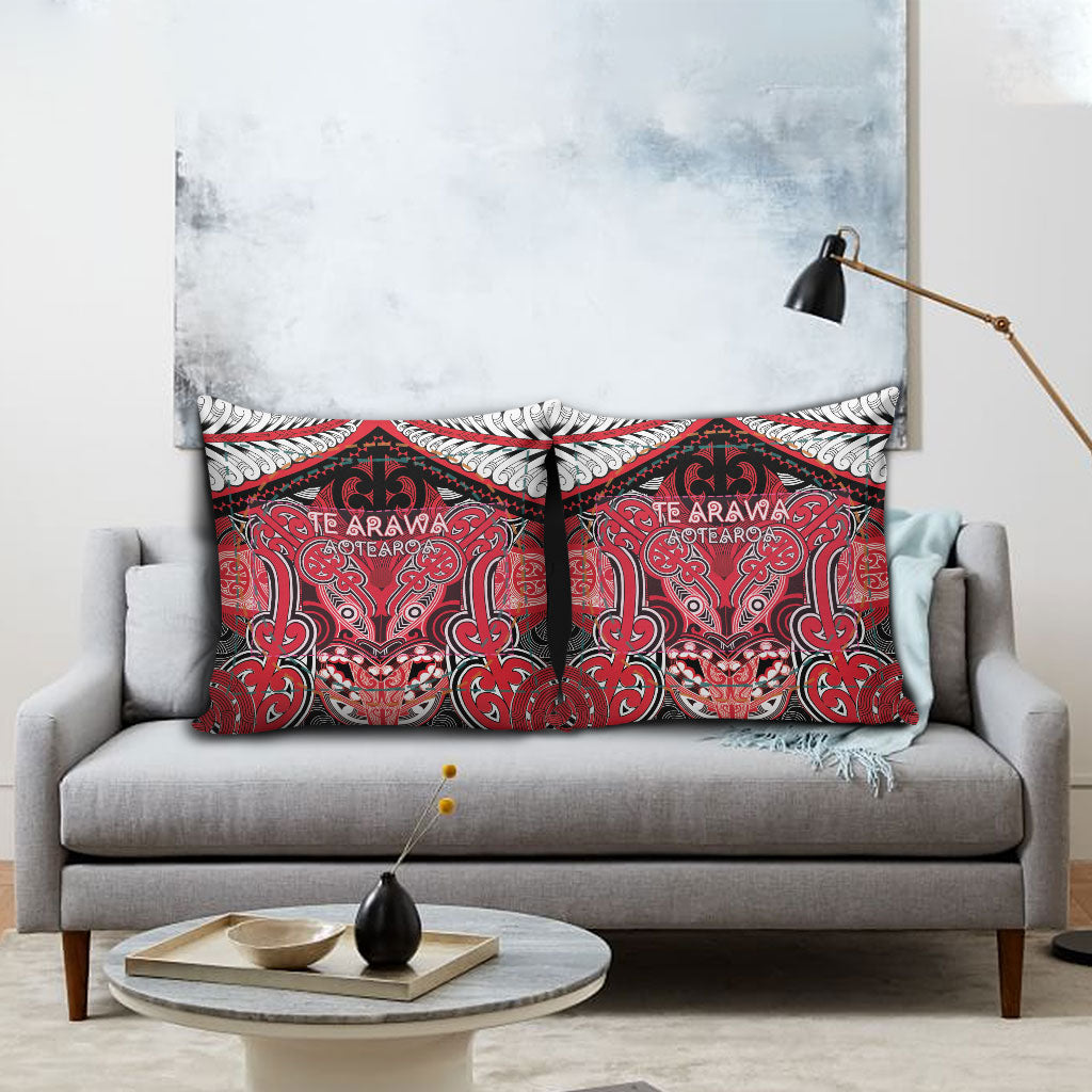 Aotearoa Iwi Te Arawa Pillow Cover Maori Kowhaiwhai Pattern