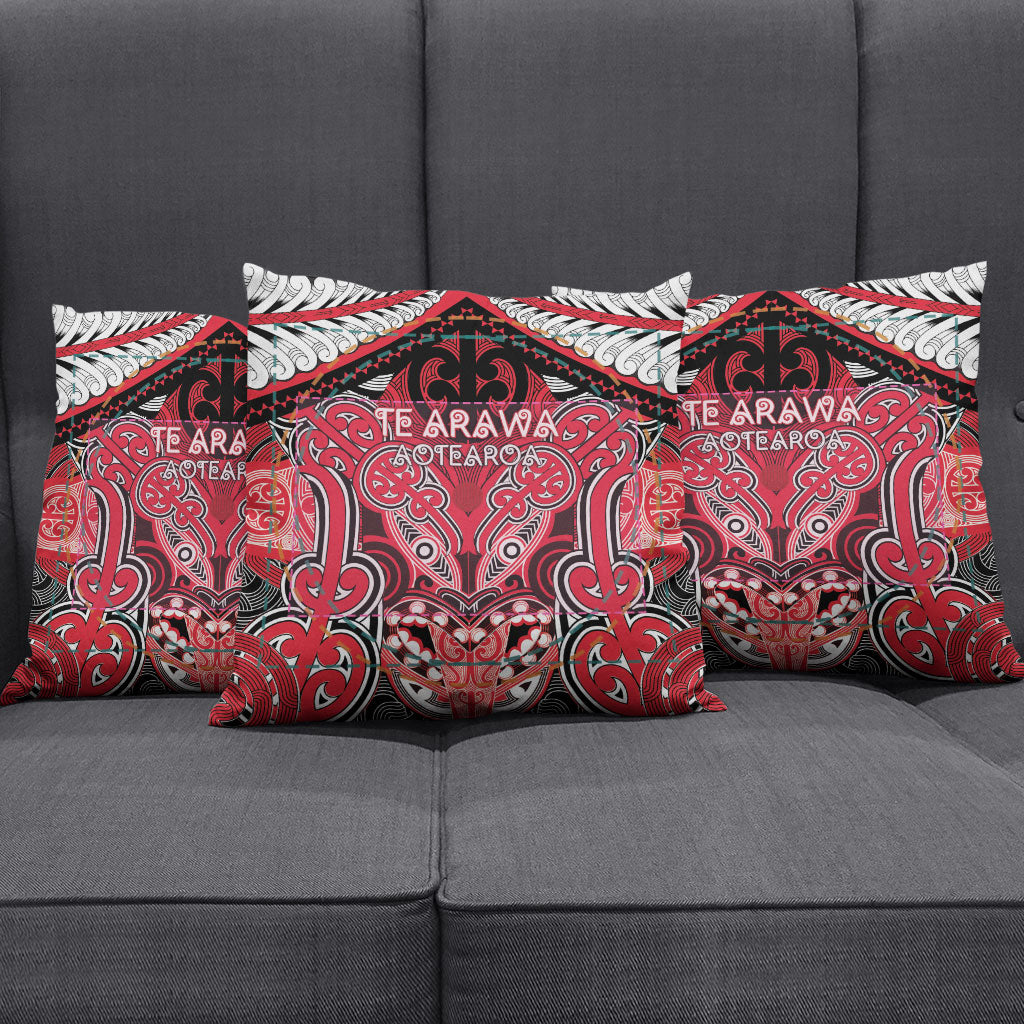 Aotearoa Iwi Te Arawa Pillow Cover Maori Kowhaiwhai Pattern