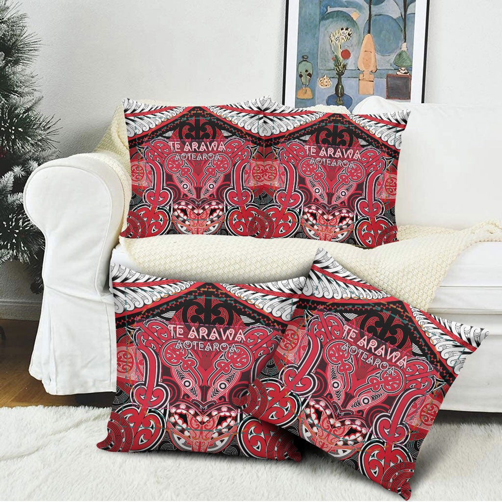 Aotearoa Iwi Te Arawa Pillow Cover Maori Kowhaiwhai Pattern
