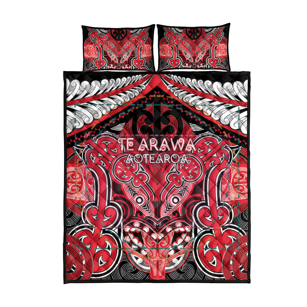 Aotearoa Iwi Te Arawa Quilt Bed Set Maori Kowhaiwhai Pattern