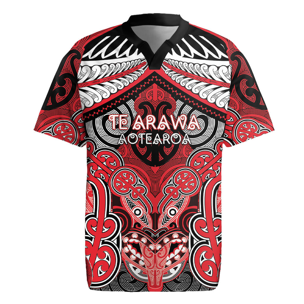 Aotearoa Iwi Te Arawa Personalised Rugby Jersey Maori Kowhaiwhai Pattern