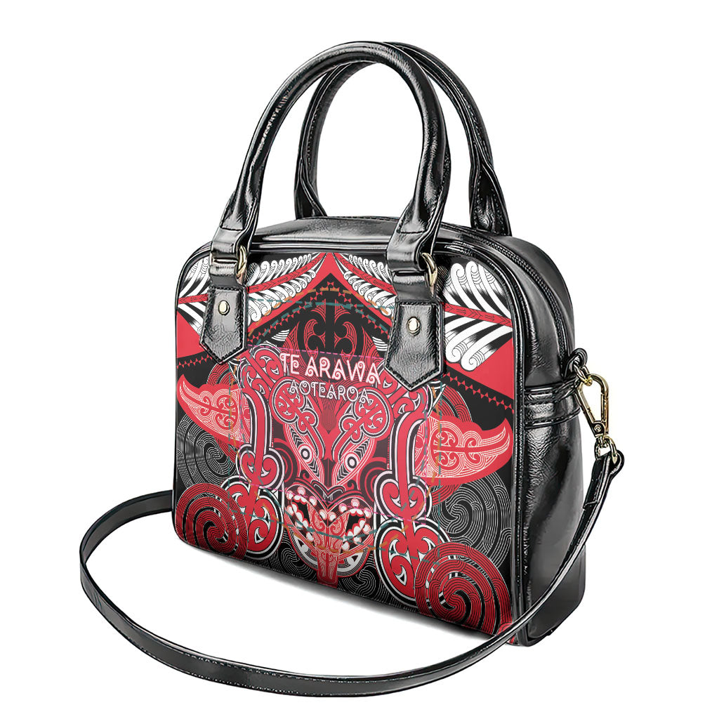 Aotearoa Iwi Te Arawa Shoulder Handbag Maori Kowhaiwhai Pattern