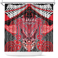 Aotearoa Iwi Te Arawa Shower Curtain Maori Kowhaiwhai Pattern