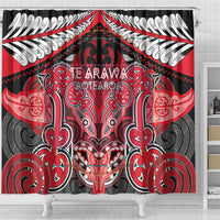 Aotearoa Iwi Te Arawa Shower Curtain Maori Kowhaiwhai Pattern