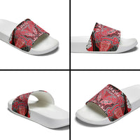 Aotearoa Iwi Te Arawa Slide Sandals Maori Kowhaiwhai Pattern