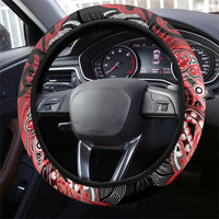 Aotearoa Iwi Te Arawa Steering Wheel Cover Maori Kowhaiwhai Pattern
