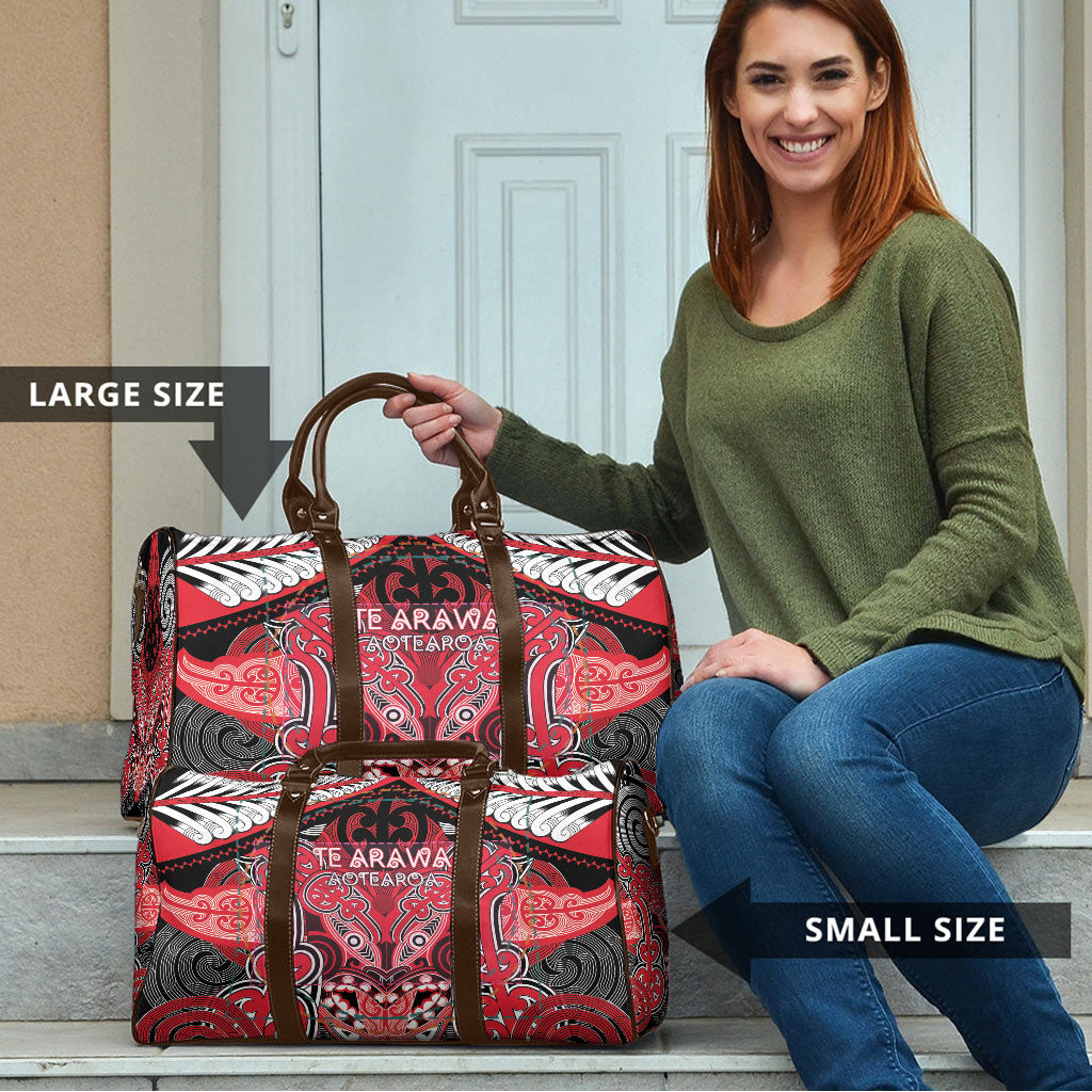 Aotearoa Iwi Te Arawa Travel Bag Maori Kowhaiwhai Pattern