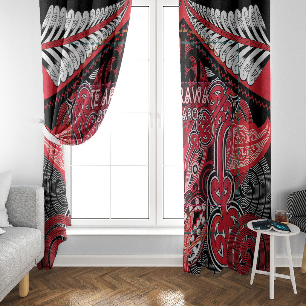 Aotearoa Iwi Te Arawa Window Curtain Maori Kowhaiwhai Pattern