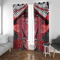 Aotearoa Iwi Te Arawa Window Curtain Maori Kowhaiwhai Pattern